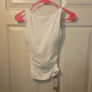 OGL White Ribbed Tank Top